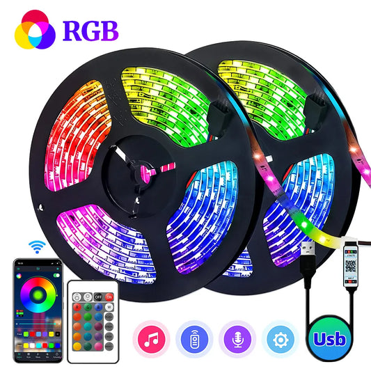 Fita LED RGB para, Sincronização de música, 5050 ,5V, 1m-30m, 16 milhões de cores